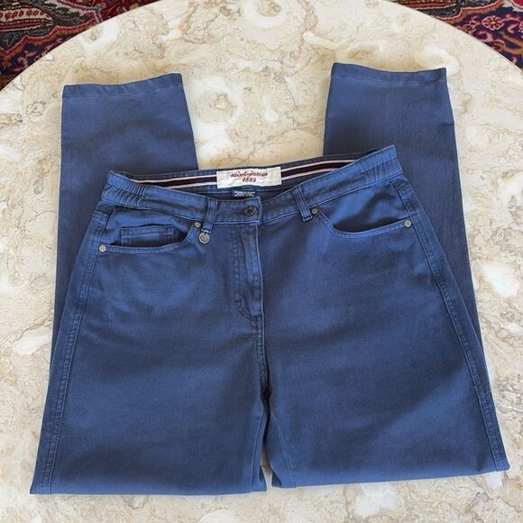 Saint James Patricia Medium Blue Stretch Denim Pants - Picture 4 of 16